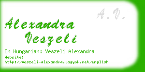 alexandra veszeli business card